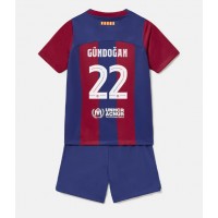 Koszulka piłkarska Barcelona Ilkay Gundogan #22 Strój Domowy dla dzieci 2023-24 tanio Krótki Rękaw (+ Krótkie spodenki)